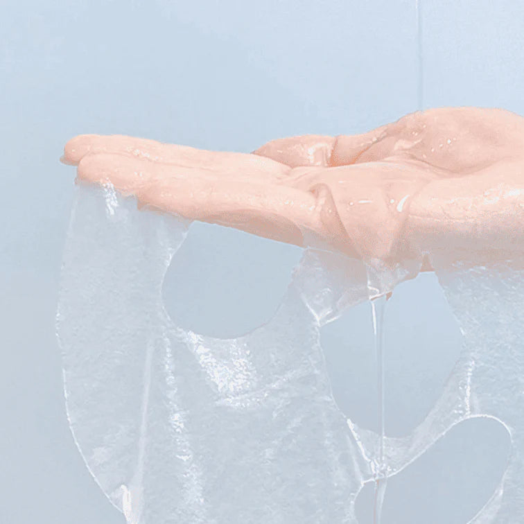 hand holding sheet mask