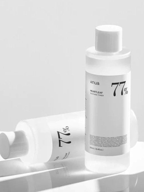 toner bottles on glass