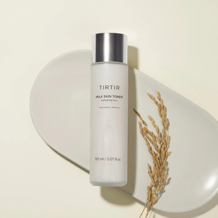 milk toner on plate