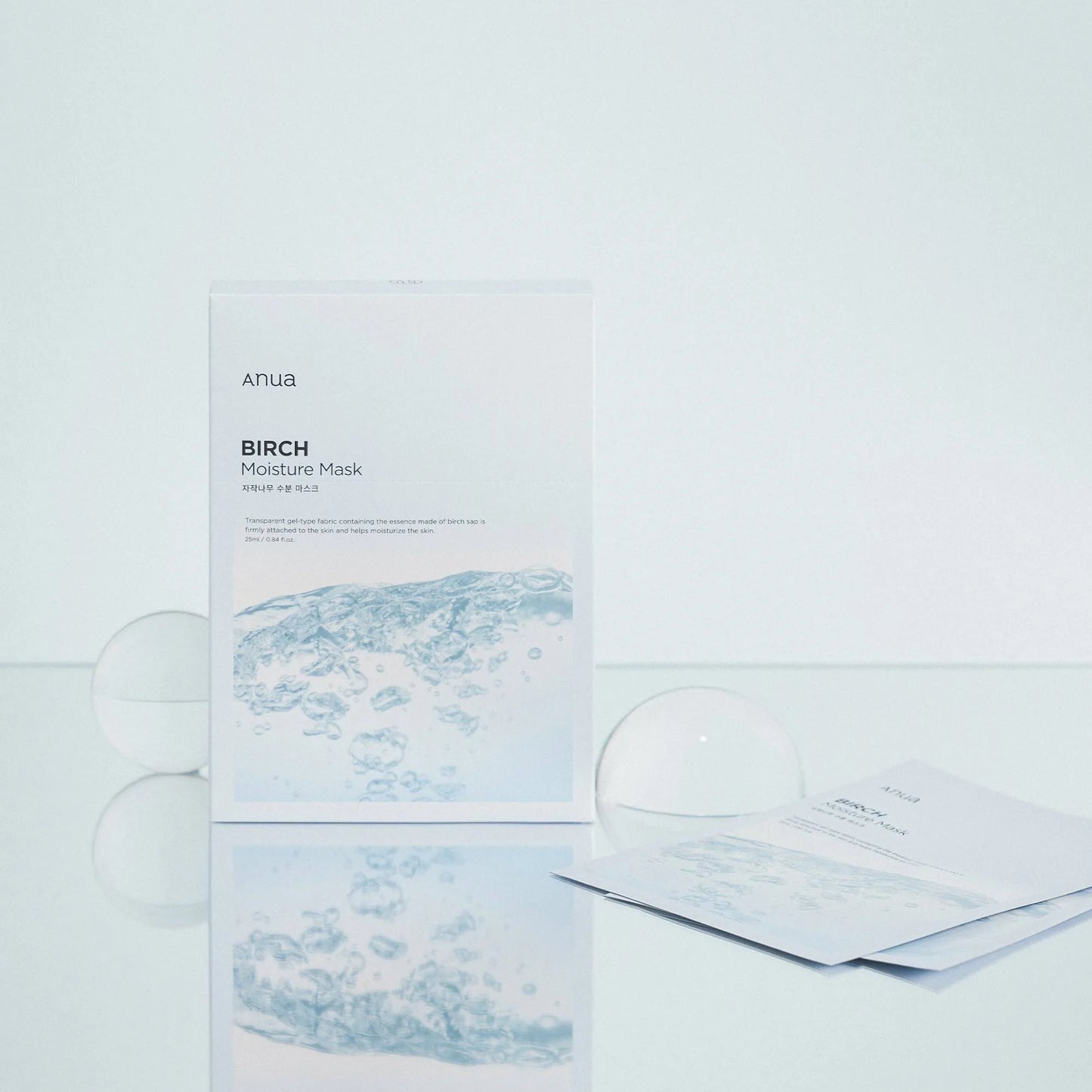 sheet mask package on glass